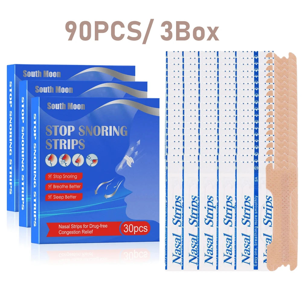 10/90PCS Breath Nasal Strips Right Aid Stop anti Snoring Nose Patch Good Sleeping Patch Product Easier Breath Sleep Aid Decive