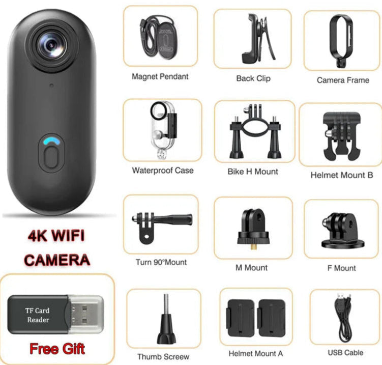 1080P Vlog Wireless Camera Ultra Small Body Cam Motorcycle Bicycle Helmet Subminiature Action Cam Wifi Portable Video Recorder