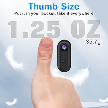 4K Thumb Action Camera, Tiny Size, Mount Anywhere, Small Body Camera with Spring Clip, Portable Vlogging, Hands-Free POV Recording, Helmet Cam for Cycling, Motorcycle.