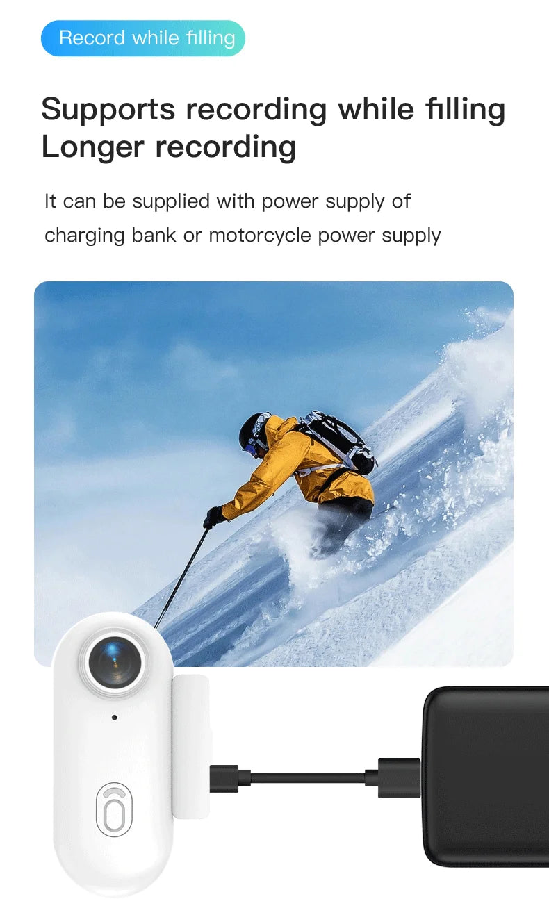 4K Thumb Action Camera, Tiny Size, Mount Anywhere, Small Body Camera with Spring Clip, Portable Vlogging, Hands-Free POV Recording, Helmet Cam for Cycling, Motorcycle.