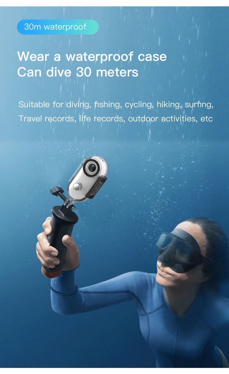 4K Thumb Action Camera, Tiny Size, Mount Anywhere, Small Body Camera with Spring Clip, Portable Vlogging, Hands-Free POV Recording, Helmet Cam for Cycling, Motorcycle.