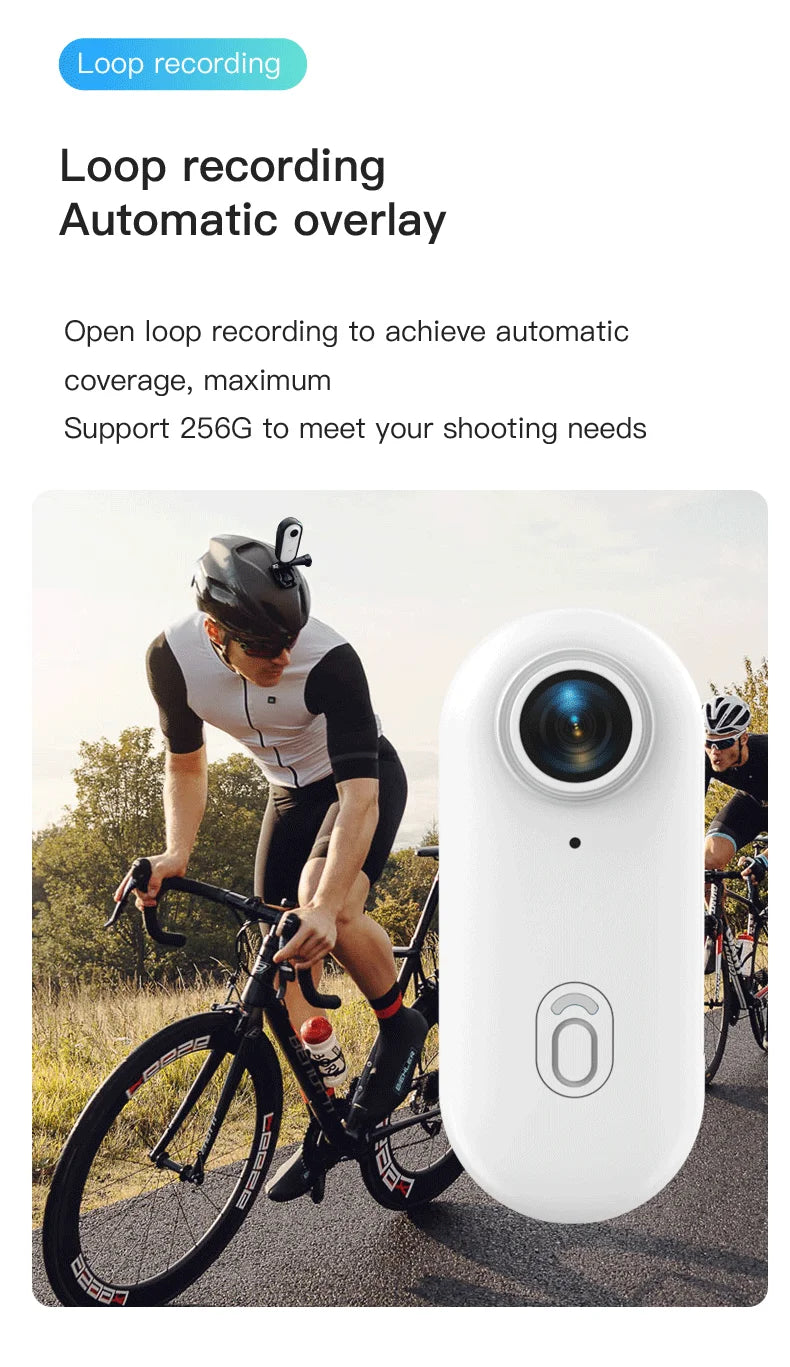 4K Thumb Action Camera, Tiny Size, Mount Anywhere, Small Body Camera with Spring Clip, Portable Vlogging, Hands-Free POV Recording, Helmet Cam for Cycling, Motorcycle.