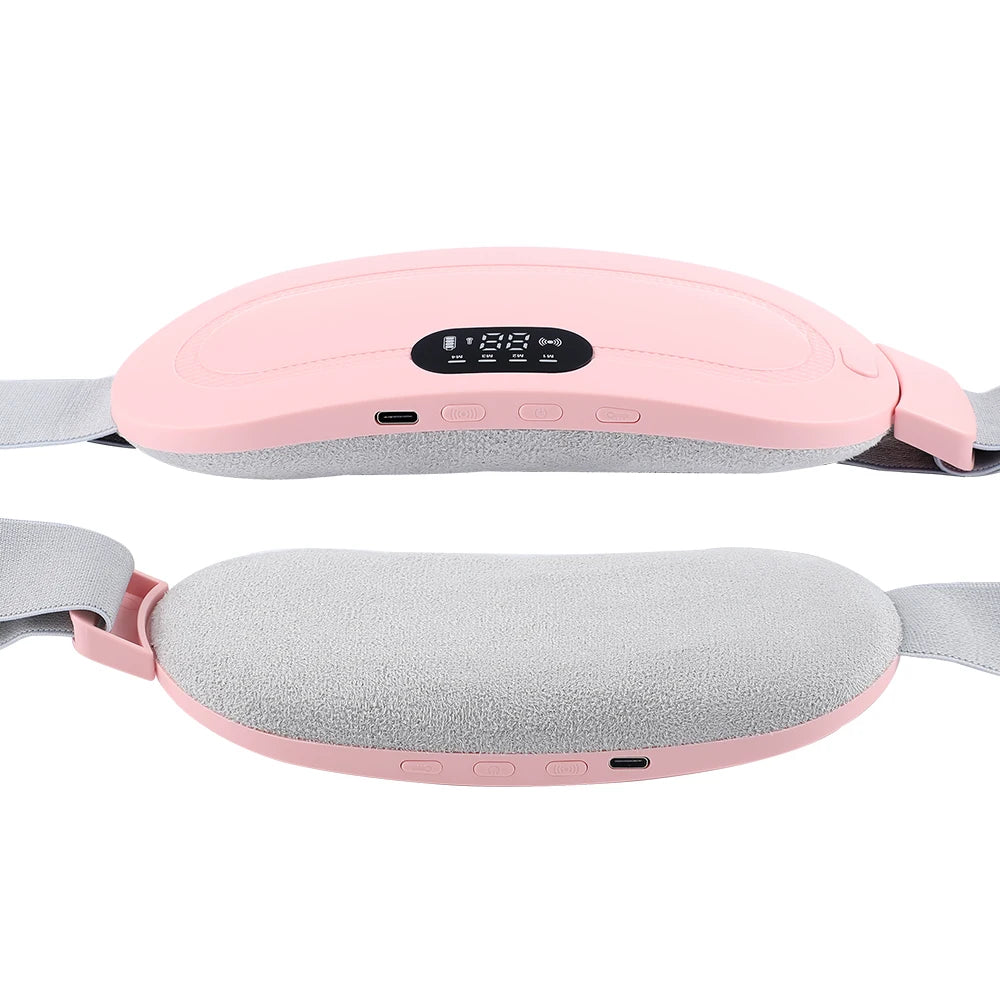 Portable Cordless Heating Pad – Electric Waist Belt for Cramps and Pain Relief, with 3 Heat Modes. Fast Heating Abdominal Wrap Belt for Women and Girls (Purple/White)