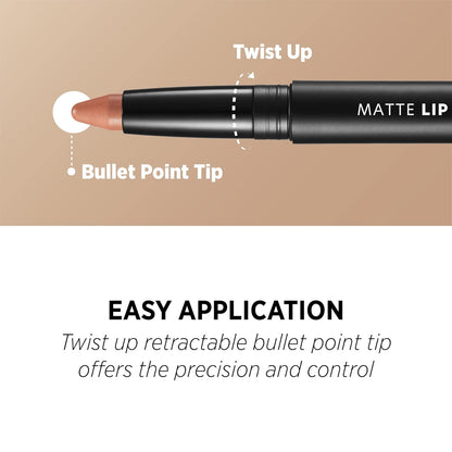 MATTE LIP CRAYON 03 TAUPE BEIGE Long Lasting Velvet Soft Matte Lipstick