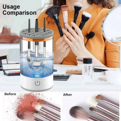 USB Electric Makeup Brush Cleaner Portable 3 in 1 Makeup Brushes Drying Rack Lazy Cleaning Brush Washer Quick Dry Stand Device