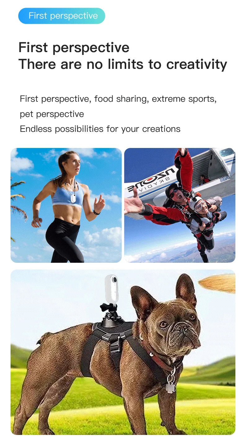 4K Thumb Action Camera, Tiny Size, Mount Anywhere, Small Body Camera with Spring Clip, Portable Vlogging, Hands-Free POV Recording, Helmet Cam for Cycling, Motorcycle.