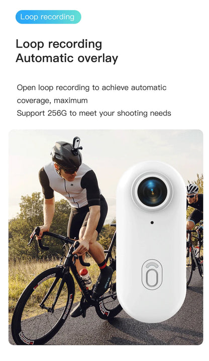 4K Thumb Action Camera, Tiny Size, Mount Anywhere, Small Body Camera with Spring Clip, Portable Vlogging, Hands-Free POV Recording, Helmet Cam for Cycling, Motorcycle.